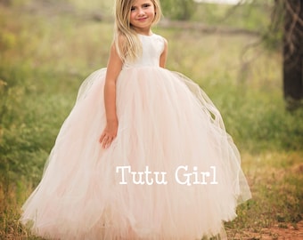 Flower Girl Dresses, Tulle Flower Girl Dress Blush, Blush Tutu Dress