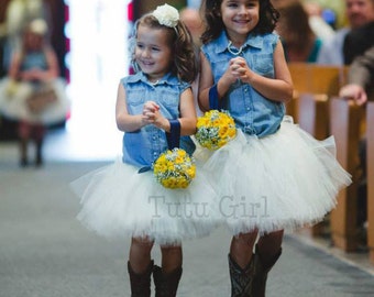 Flower Girl Tutus, Flower Girl tutu For girls, Wedding Tutu - CUSTOM COLOR