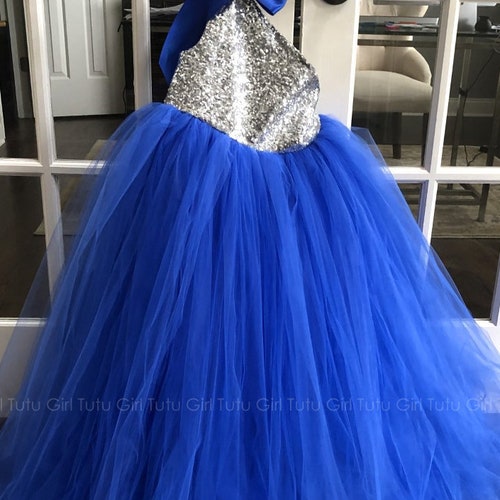 Royal Blue Flower Girl Dress Royal Blue Tutu Dress Girl Baby Etsy