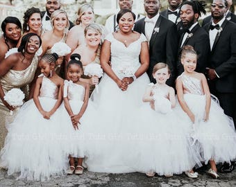 Ivory Flower Girl Dresses Light Ivory Flowergirl Dress,  Tutu Dress, Cream Kids Flower Girl Dress