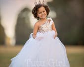Flower Girl Dress, Rose Gold Flower Girl Dress, Flower Girl Dresses