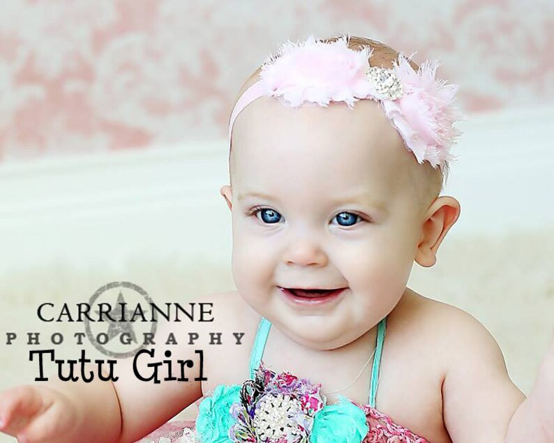 Light Pink Baby Headband Pastel Pink Headband Baby Girl Hair Etsy
