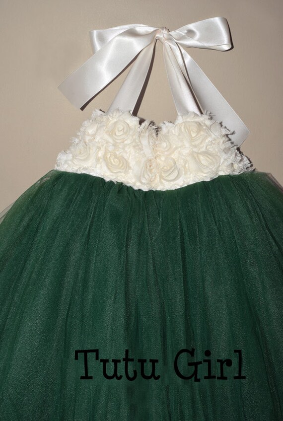 dark green baby girl dress