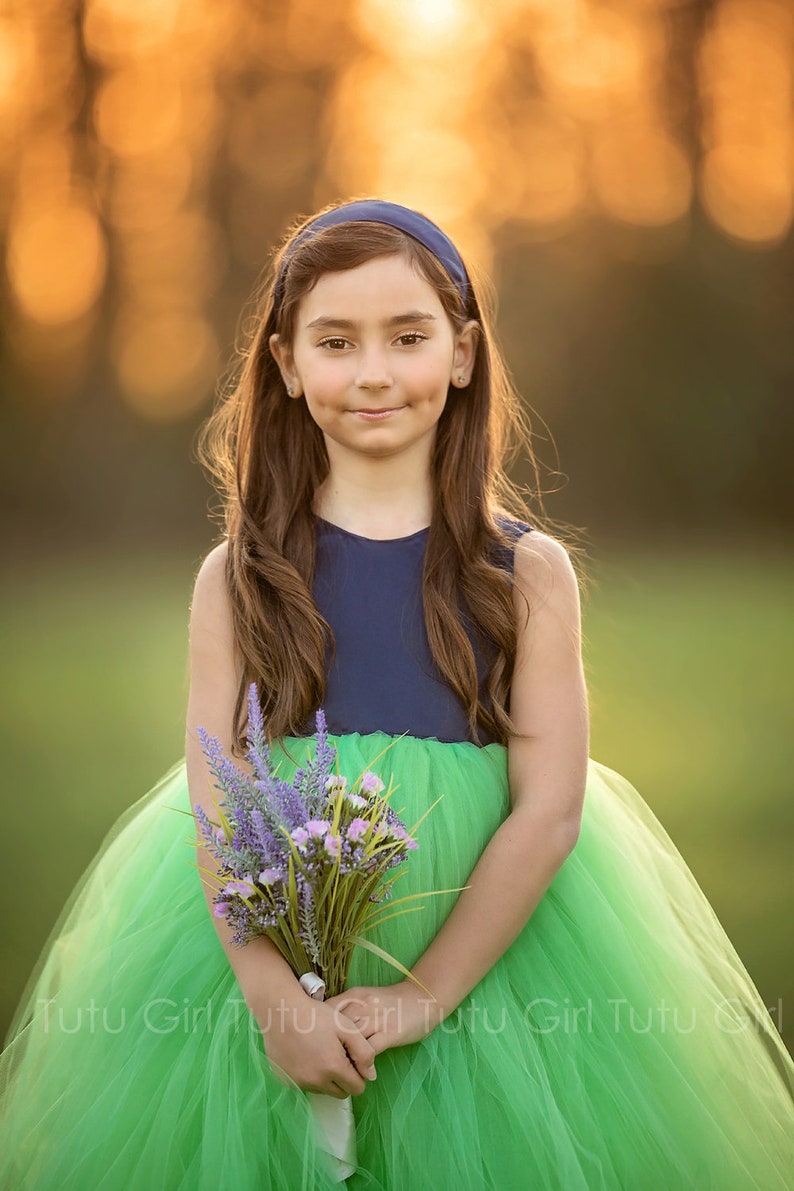 Lime Green Flower Girl Dress Modern and Classic Gown Etsy