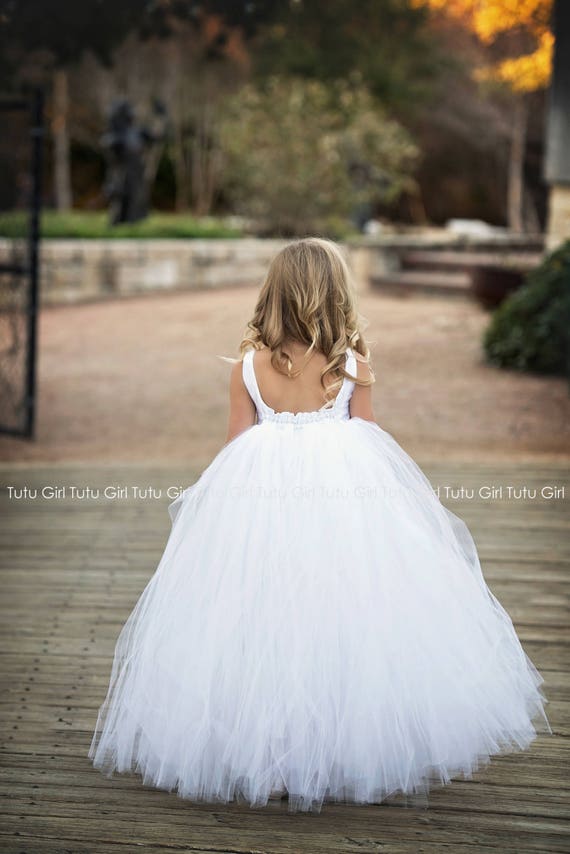 white flower girl dresses