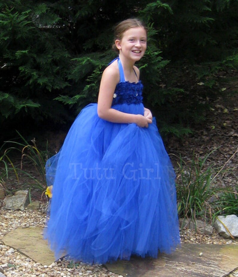 Sapphire Blue Flower Girl Dresses