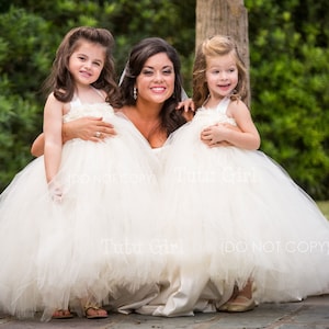 Ivory Flower Girl Tutu Dress, Toddler Tutu Dress, Girls Tulle Flower Girl Dress, Baby tutu dress Custom DESIGN YOUR OWN