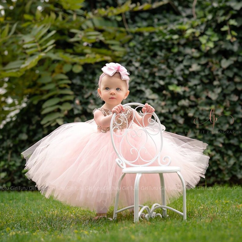 Pink Flower Girl Dress Pink Tulle Dress - Etsy