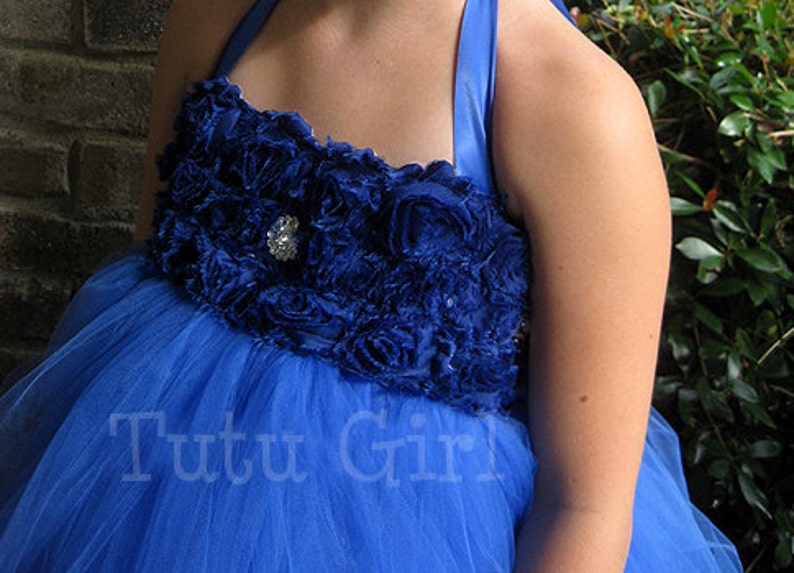 Flower Girl Dress Royal Blue tutu dress baby toddler Sapphire Etsy