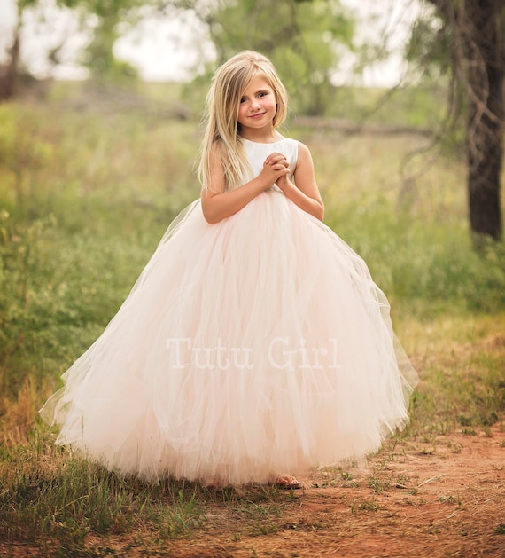 Flower Girl Dress Blush Flower Girl Dress Blush and Ivory Flower Girl Dress Blush Tutu Dress Etsy Canada