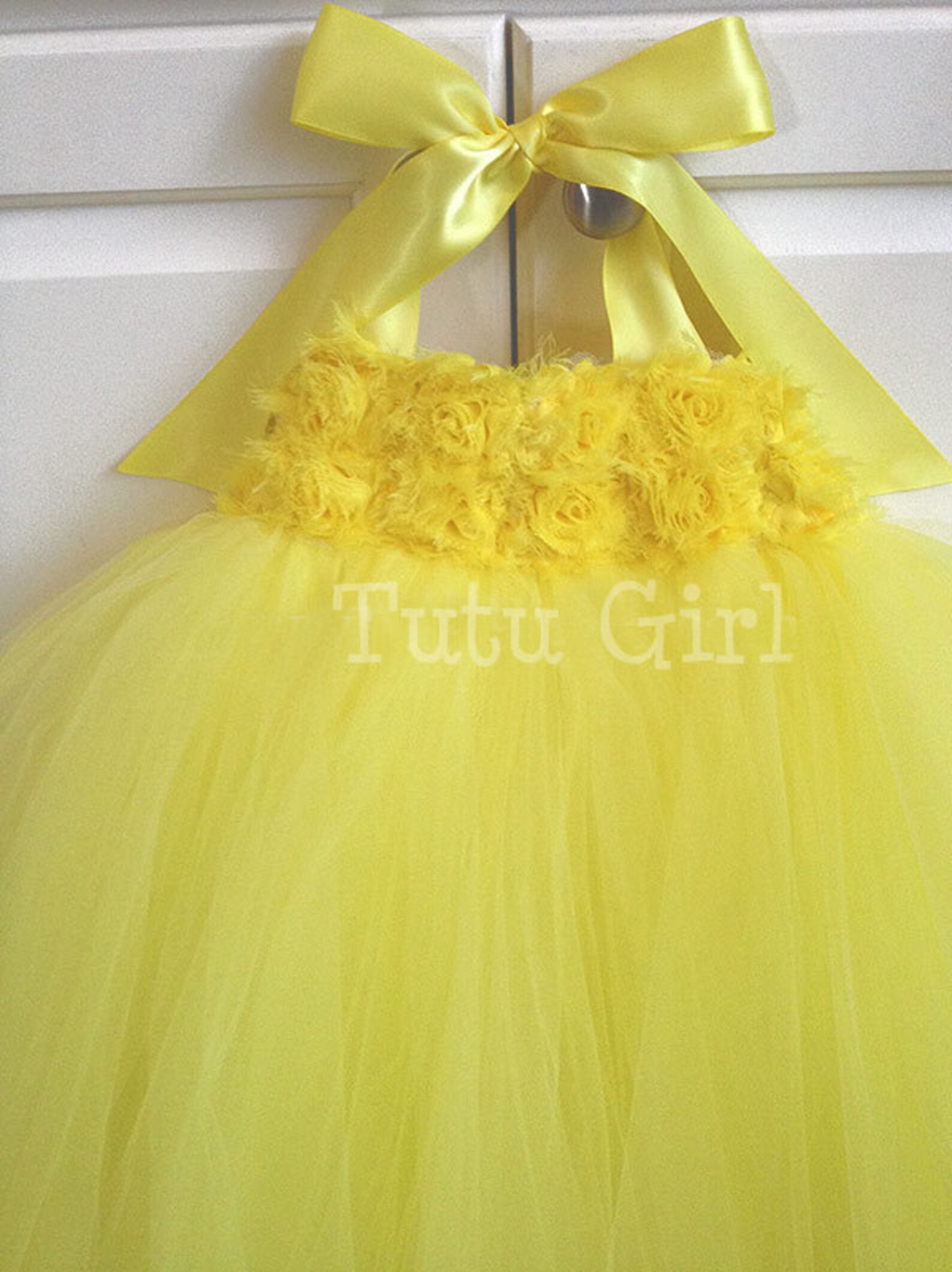 Yellow Tutu Dress Flower Girl Dress Lemon Yellow Toddler Etsy