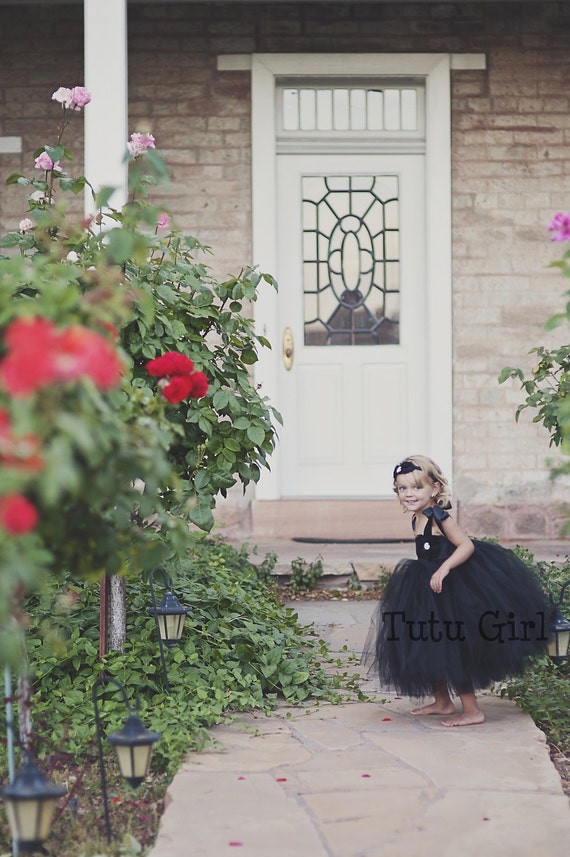Girls black tutu dress sale