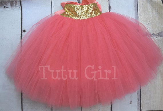Coral hot sale gold dress