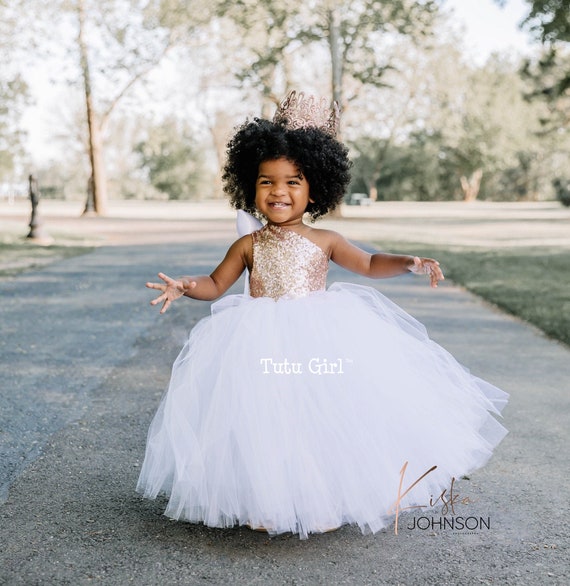 One Shoulder Tulle Little Girl Dresses, Princess Wedding Flower Girl Dresses One Shoulder Tulle Little Girl Dresses, Princess Wedding Flower Girl Dresses