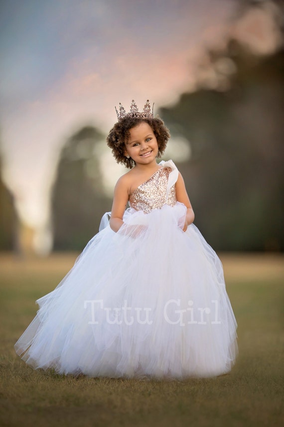 Hi Low Flower Girl Dresses with Sequins  Flower girl dresses tulle, Flower  girl, Beautiful flower girl dresses