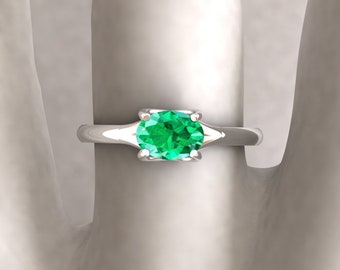 Custom Order for B 12/11/22 - Natural Oval Emerald Ring to touch the skin