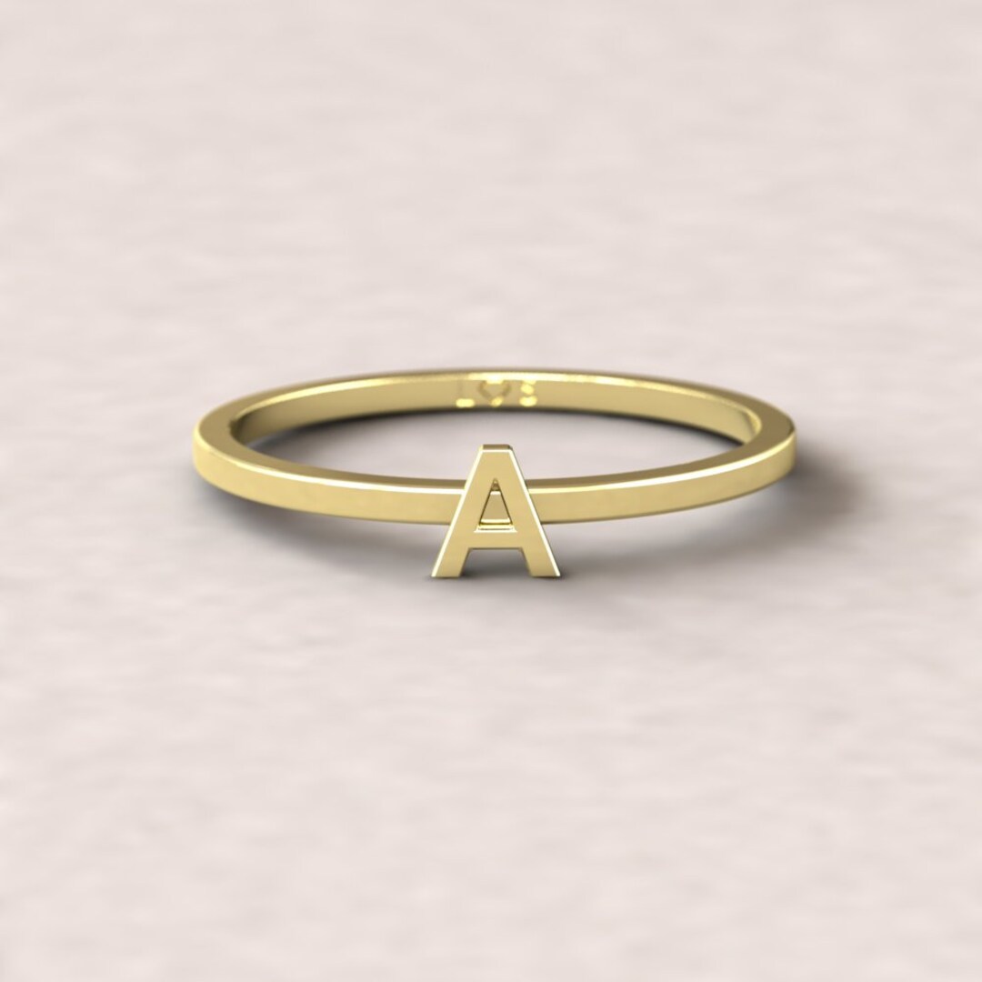 Stacking Initial Ring With Uppercase Letter, Stack to Make a Full Name ...