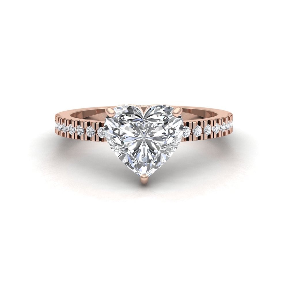EGL Certified Heart Diamond Engagement Ring With Hidden Halo, U