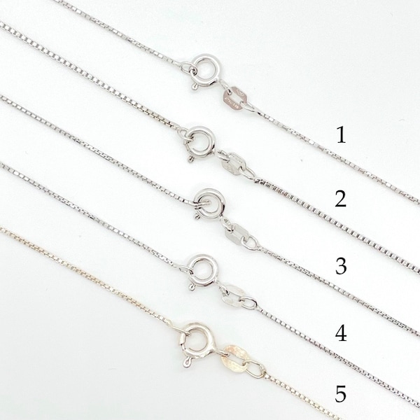 Box Chains in .925 Sterling Silver, 16", 18", 20", 22", 24" - LS6093-S