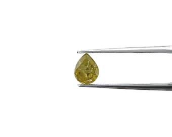 Pear Yellow Diamond, Loose Naturally Included Yellow Genuine Diamond - LSG486
