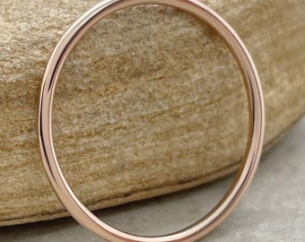 Dainty Thin Stacking Band, 1.3mm wide rounded Thumb Ring Stacking Band, All shapes, finishes and widths available! LS6269