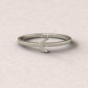 Crescent Moon Charm Ring, Love Her to the Moon and Back, Lifetime Care Plan Included LS5278
