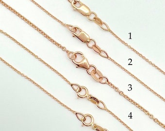 Rose Gold Rolo Chains in Solid 14k and 18k Rose Gold - LS6092-RG