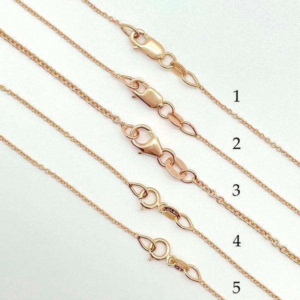 Rose Gold Rolo Chains in Solid 14k and 18k Rose Gold - LS6092-RG