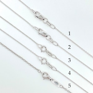 Rolo Chains in Solid 14k or 18k White Gold and Platinum LS6092-WG image 1