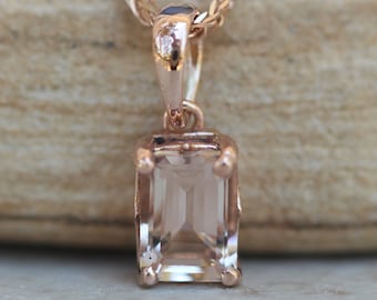 Morganite Pendant - Etsy