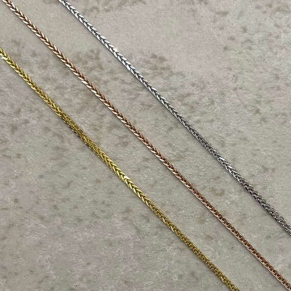 Gold Spiga Wheat Chain Lobster Clasp in 