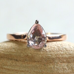 Padparadscha Sapphire Ring - Etsy UK