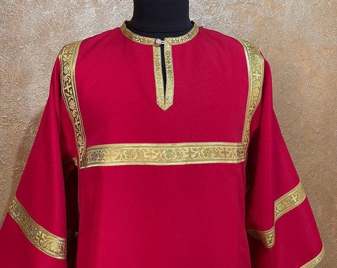 Sticharion. Vestments of altar boy. Sticharion of gabardine. Church vestments. Orthodox church vestments.
