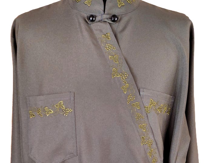 Anteri. Greek lower cassock for a priest. Gabardine. Embroidery “Grapes”. Orthodox lower cassock. Inner cassock. Anteri.