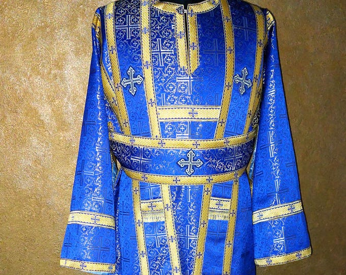 Sticharion, orar and armbands (cuffs). Deacon's vestment. Subdeacon vestments. Deacon's sticharion. Vestments for deacon. Church clothing.
