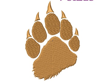 Embroidery files "Bear paw print". Embroidery Bear print. Embroidery designs animal symbol. Machine embroidery patterns Bear paw track.