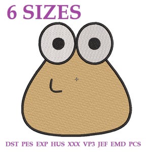 Embroidery files "Pou". Embroidery designs Pou roblox. Cartoon embroidery files. Embroidery patterns Tamagotchi.