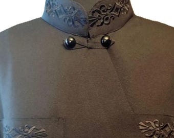 Anteri. Inner cassock. Lower cassock made of linen-gabardine with embroidery “Rhombus” for a priest. Slavic, Greek or Bulgarian styles.
