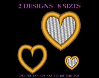 Embroidery files "Heart". Mini size. Embroidered applique. Embroidery design heart. Machine Embroidery designs. Embroidery border designs.