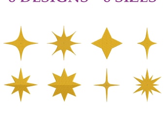 Embroidery files "Stars". Miniature star embroidery patterns. Star embroidery kit. Christmas embroidery. Machine embroidery designs star.