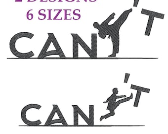 Embroidery files "I can". Motivational quote. Embroidery Sport. Machine embroidery designs. Embroidery patterns Martial arts.