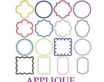 Embroidery files for "Napkin Frames." Application. Frames for cocktail napkins and coasters. Round border embroidery designs along the edge.