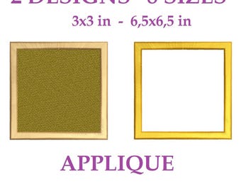 Embroidery files "Square". Application. Square and rectangular borders. Square embroidery frame. Embroidery design in the form of a frame.