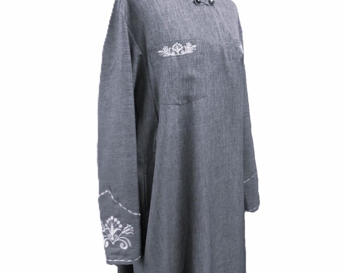 Embroidery “Flowers” Inner cassock of linen-gabardine. Odessa style - Slavic with Greek collar.  Or other embroidery patterns of your choice
