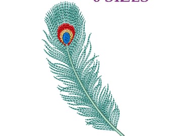 Embroidery files "Peacock feather". Embroidery bird feather. Embroidery designs bird feather. Machine embroidery patterns peacock feather.