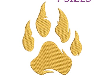 Embroidery files "Tiger paw print". Embroidery Tiger print. Embroidery designs animal symbol. Machine embroidery patterns Tiger paw track.