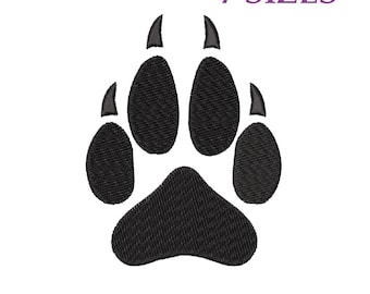 Embroidery files "Wolf paw print". Embroidery Wolf print. Embroidery designs animal symbol. Machine embroidery patterns Wolf paw track.