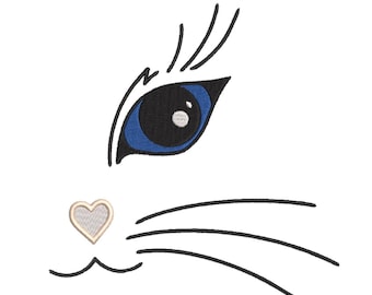 Embroidery files "Cat face". Embroidery cats. Embroidery designs cat. Cartoon embroidery files cats. Machine embroidery patterns cat.