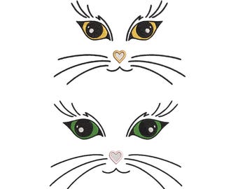 Embroidery files "Cat faces". Embroidery cats. Embroidery designs cat. Cartoon embroidery files cats. Machine embroidery patterns cat.