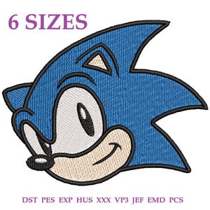 Embroidery files "Sonic". Sonic the Hedgehog. Embroidery designs for kids. Cartoon embroidery file. Embroidery patterns blue hedgehog.
